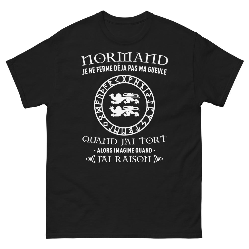 T-shirt Normand noir - Je ne ferme pas ma gueule