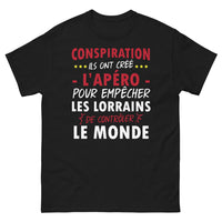 Thumbnail for T-shirt Lorraine noir - Conspiration sur l'apéro