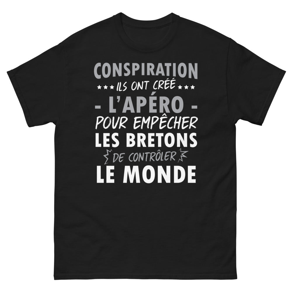 T-shirt Bretagne noir - L'apéro pour les freiner !