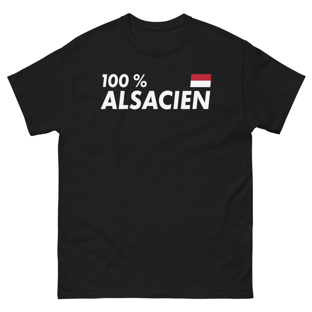 T-shirt Alsace noir - Fierté Alsacienne en design sobre