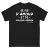 T-shirt Bretagne noir - Je vis d'Amour et de Kouign Amann