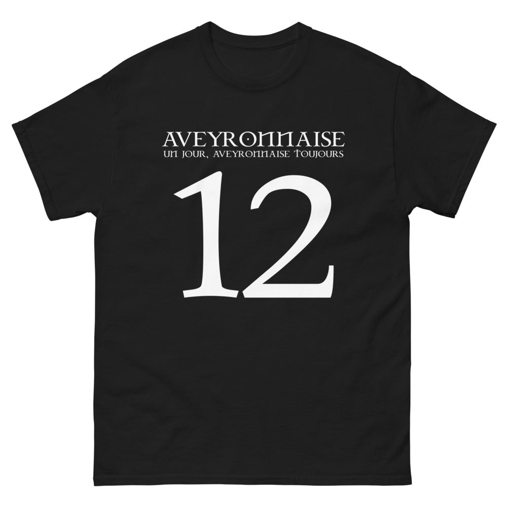 T-shirt Aveyron noir face - Un Jour, Toujours