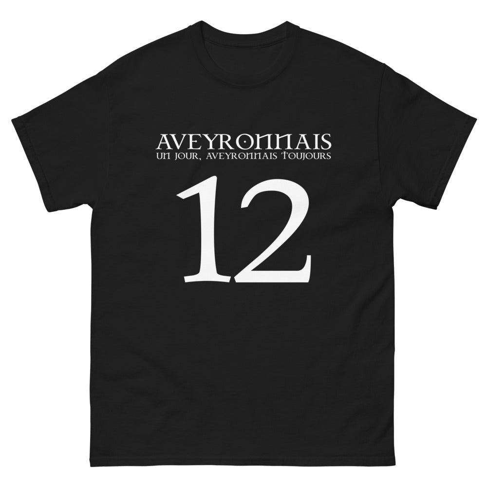T-shirt Aveyronnais noir - Aveyronnais un jour, toujours