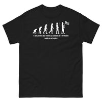 Thumbnail for T-shirt Evolution noir - C'est parfois dur d'être au sommet