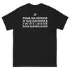 T-shirt Italie noir - Défense d'une Italienne en liberté