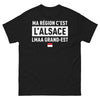 T-shirt Alsace noir - Ma région c'est l'Alsace