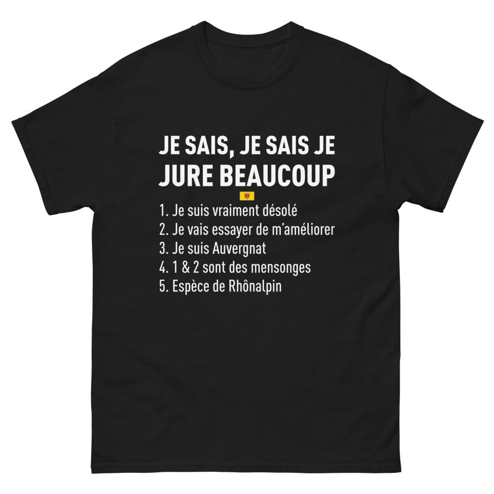 T-shirt Auvergne noir - L'Auvergnat incorrigible