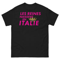 Thumbnail for T-shirt Italie noir - Les reines naissent en Italie