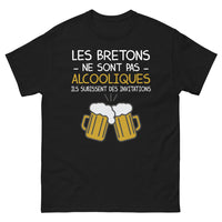 Thumbnail for T-shirt Bretagne noir - Les Bretons ne sont pas alcooliques