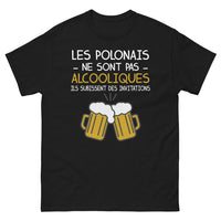 Thumbnail for T-shirt Pologne noir - Les Polonais ne sont pas alcooliques