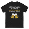 T-shirt Pologne noir - Les Polonais ne sont pas alcooliques