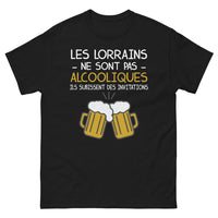Thumbnail for T-shirt Lorraine noir - Les Lorrains ne sont pas alcooliques