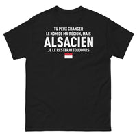Thumbnail for T-shirt Alsacien noir - Tu peux changer le nom de ma région