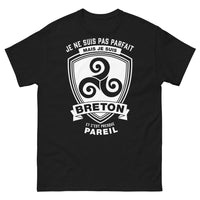 Thumbnail for T-shirt Bretagne noir - Je ne suis pas parfait mais je suis Breton