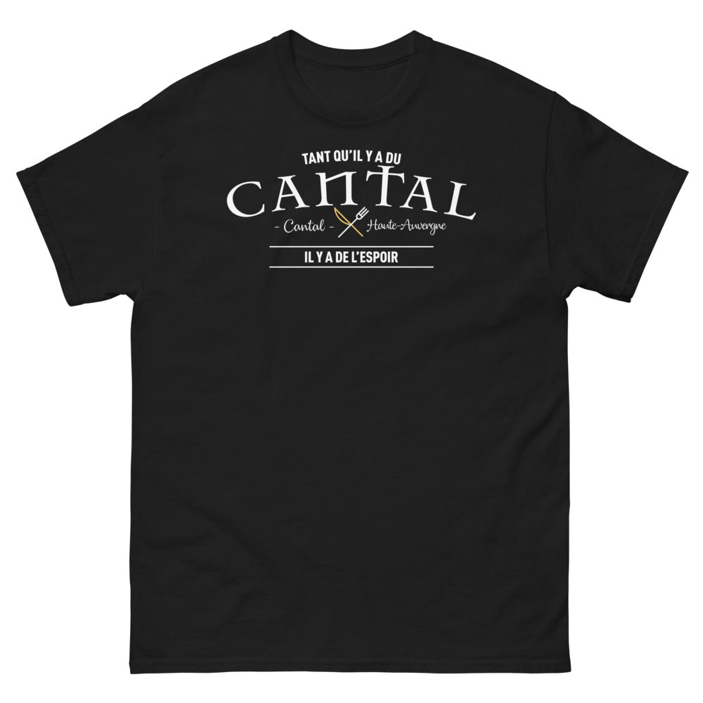 T-shirt Cantal noir - Tant qu'il y a du fromage