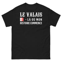 Thumbnail for T-shirt Valais noir - Le Valais, là où mon histoire commence