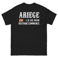Thumbnail for T-shirt Ariège noir - Là où mon histoire commence