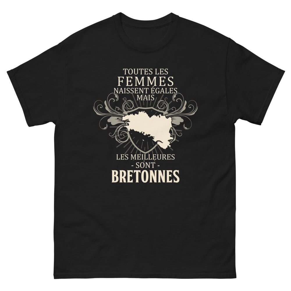 T-shirt Bretagne noir - Les meilleures sont bretonnes