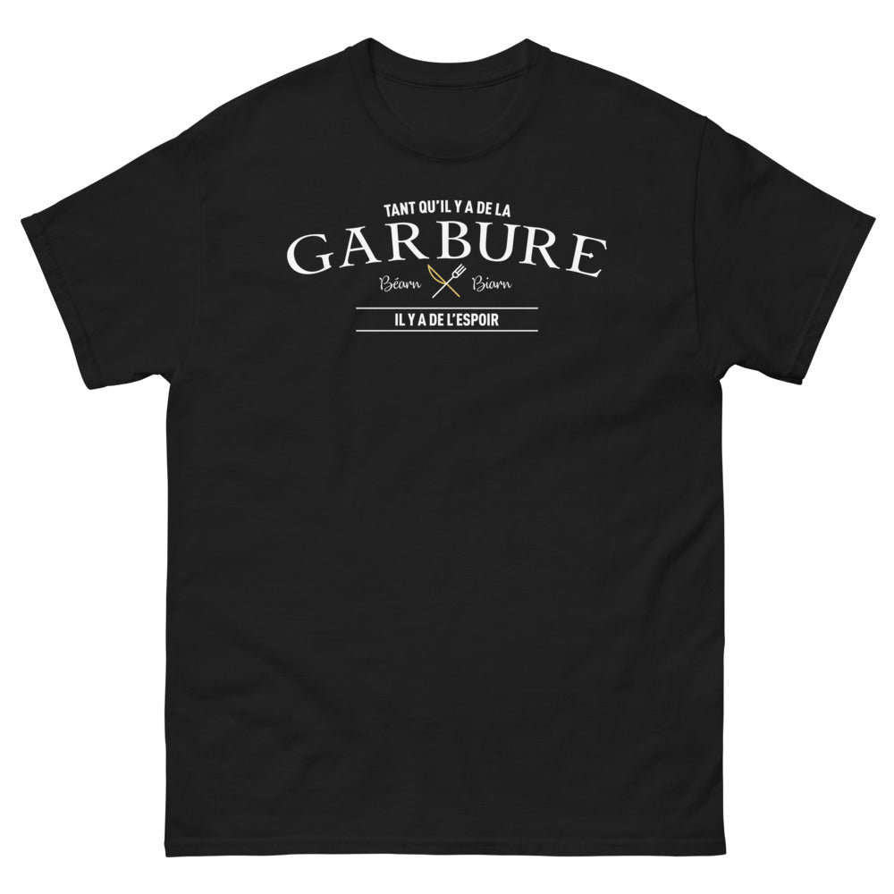 T-shirt Gascon noir - Tant qu’il y a de la garbure, il y a de l’espoir