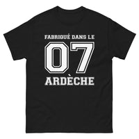 Thumbnail for T-shirt Ardèche noir - Fabriqué dans le 07 avec humour