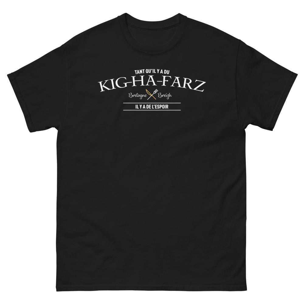 T-shirt Bretagne noir - Tant qu'il y a du kig ha farz, un espoir