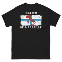 Thumbnail for T-shirt Marseille noir - Fierté méditerranéenne et humour