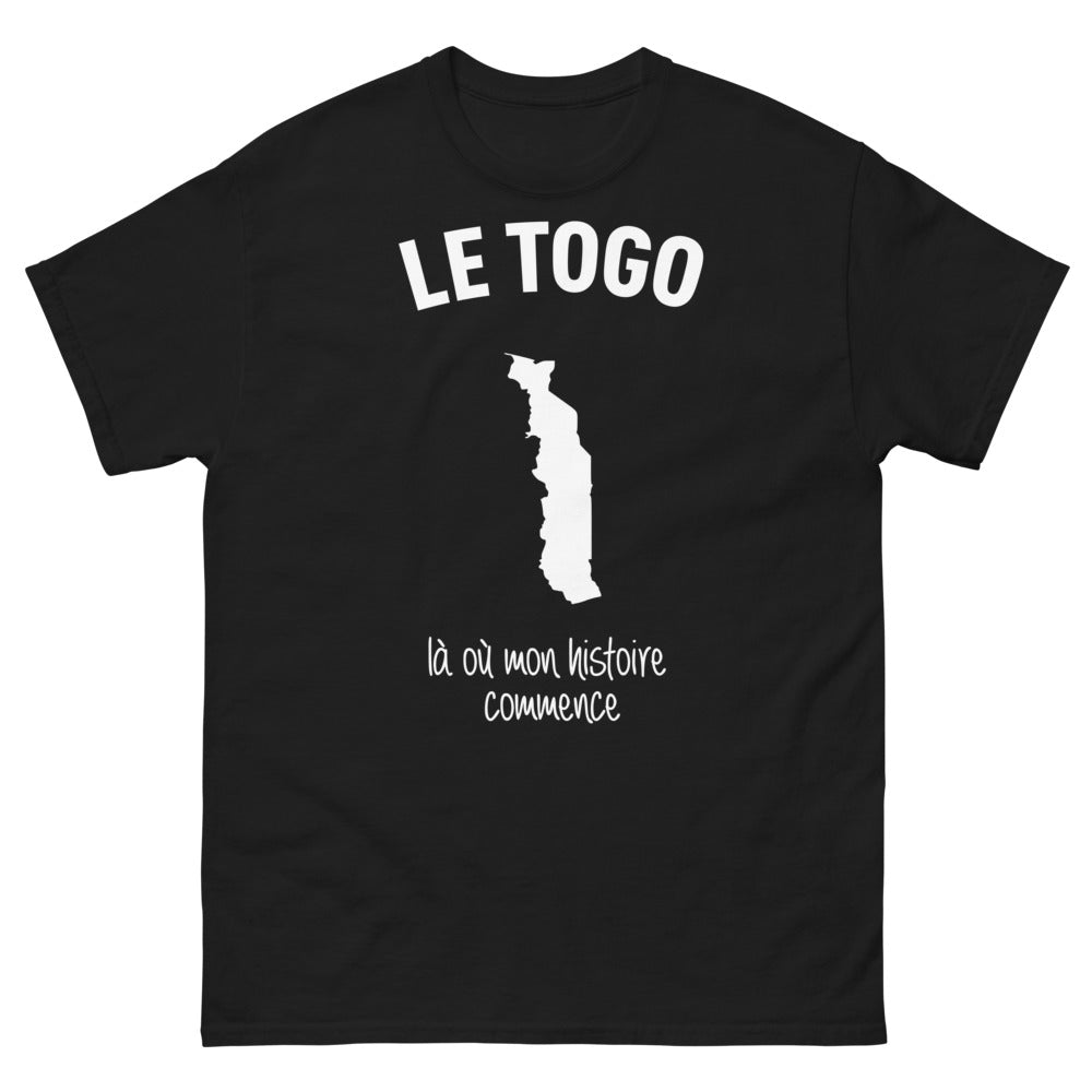 T-shirt Togo noir - Là où mon histoire commence