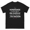 T-shirt Normande noir - Je ne me tais pas quand j'ai tort