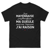 T-shirt Mayenne noir - Je suis Mayennaise, fière et audacieuse