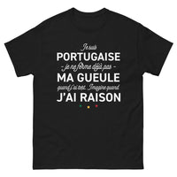 Thumbnail for T-shirt Portugal noir - Fier d'être Portugaise et Grande Gueule