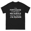 T-shirt Portugal noir - Fier d'être Portugaise et Grande Gueule