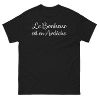 Thumbnail for T-shirt Ardèche noir - Le bonheur est en Ardèche