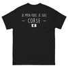 T-shirt Corse noir - Je m'en fous, je suis Corse