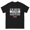 T-shirt humour français noir - Je te l'explique, je n'suis pas têtu