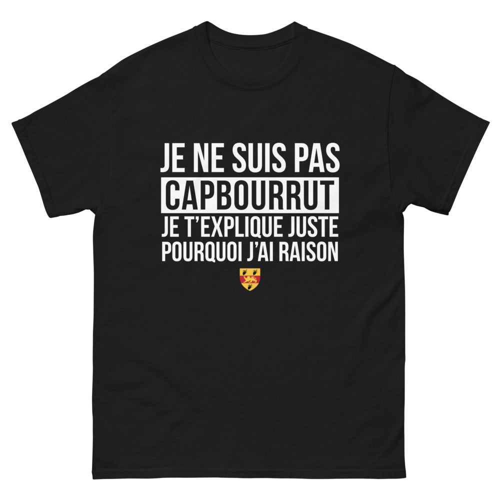 T-shirt Marine - Je ne suis pas capbourrut, j'explique juste pourquoi j'ai raison face