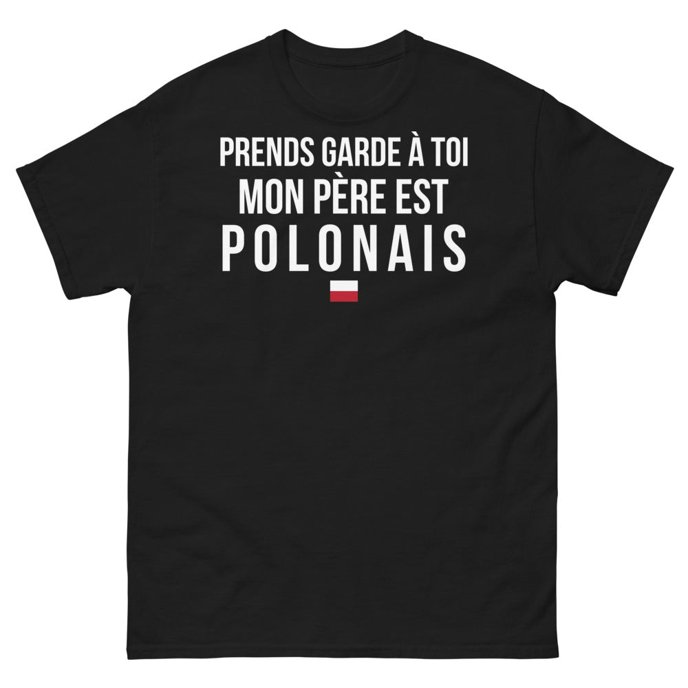 T-shirt Pologne noir - Prends garde à toi