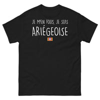 Thumbnail for T-shirt Ariège noir - Je m'en fous, je suis Ariégeoise