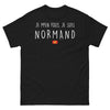 T-shirt Normandie noir - Je m'en fous, je suis Normand