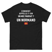 Thumbnail for T-shirt Normandie noir - Le mec parfait en humour
