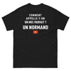 T-shirt Normandie noir - Le mec parfait en humour