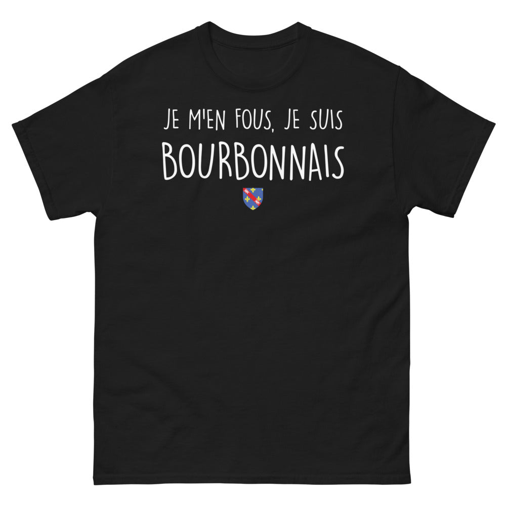 T-shirt Bourbonnais noir - Je m'en fous, je suis Bourbonnais