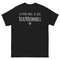 Thumbnail for T-shirt Bourbonnais noir - Je m'en fous, je suis Bourbonnais