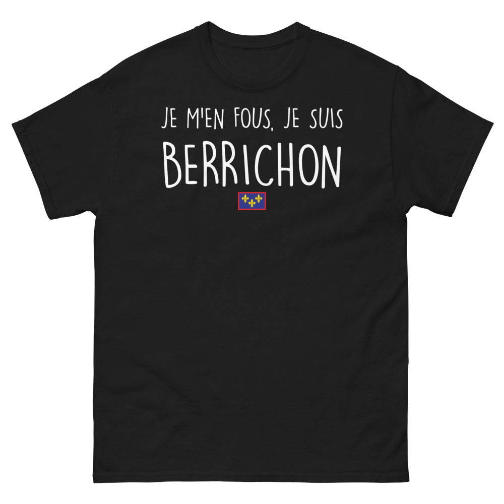 T-shirt Berry noir - Je m'en fous, je suis berrichon