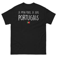 Thumbnail for T-shirt Portugal noir - Je m'en fous, je suis Portugais