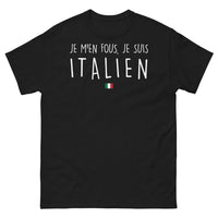Thumbnail for T-shirt Italie noir - Je m'en fous je suis italien