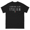T-shirt Italie noir - Je m'en fous je suis italien