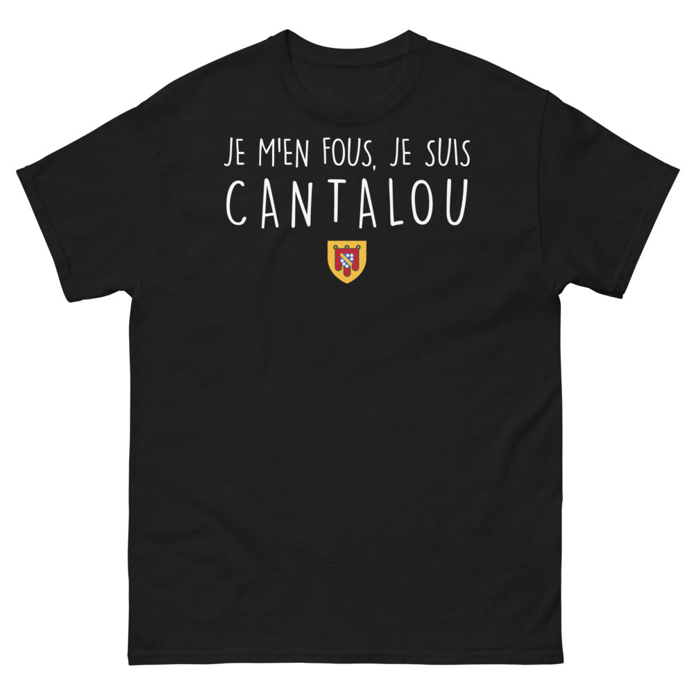 T-shirt Cantal noir - Je m'en fous, je suis Cantalou