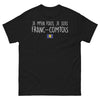 T-shirt Franc-Comtois noir - Je m'en fous, je suis Franc-Comtois