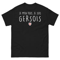 Thumbnail for T-shirt Gersois noir - Je m'en fous, je suis gersois