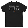 T-shirt Lozère noir - Je m'en fous, je suis Lozérien